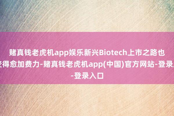 赌真钱老虎机app娱乐新兴Biotech上市之路也会变得愈加费力-赌真钱老虎机app(中国)官方网站-登录入口